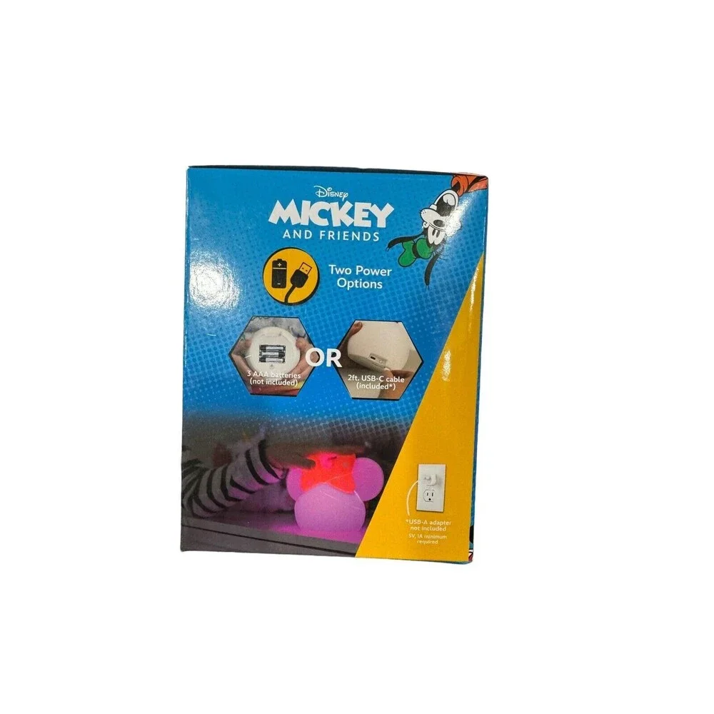 NEW! Disney Mickey & Friends Minnie Mouse Squishy Light Color Changing 13 Colors